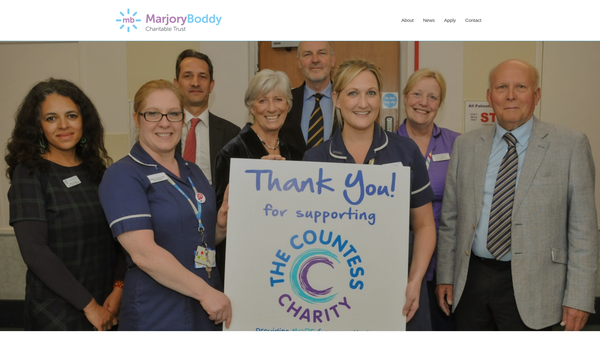 Screenshot of the The Marjory Boddy Charitable Trust website
