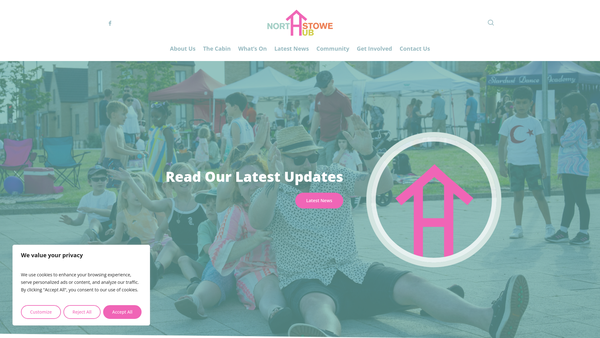 Screenshot of the Northstowe Hub website