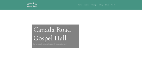 Screenshot of the Canada Road Gospel Hall website