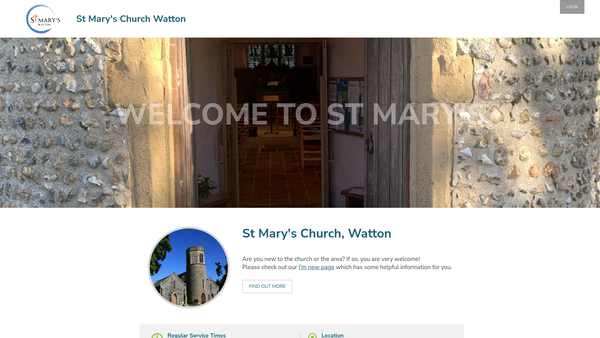 Screenshot of the St. Mary's Church, Watton website