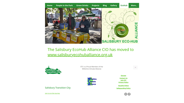 Screenshot of the Salisbury Ecohub Alliance CIO website