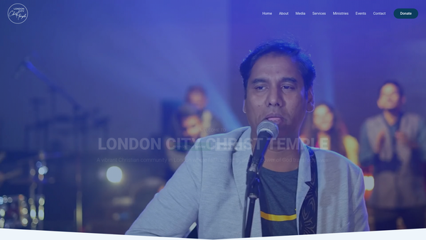 Screenshot of the London City Christ Temple website