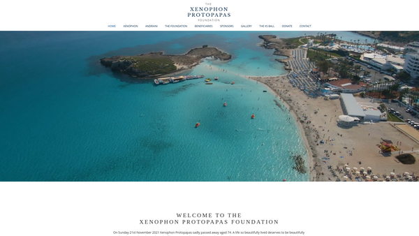 Screenshot of the The Xenophon Protopapas Foundation website