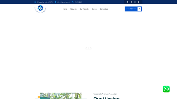 Screenshot of the Al Jarryah Foundation website