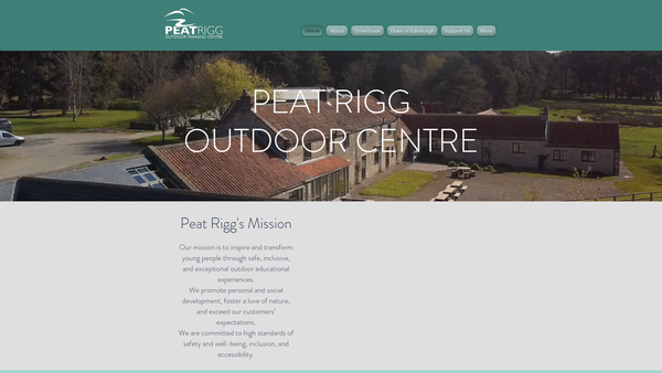Screenshot of the Peat Rigg Charitable Foundation website