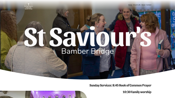 Screenshot of the The Parochial Church Council Of The Ecclesiastical Parish Of St Saviour's Bamber Bridge website