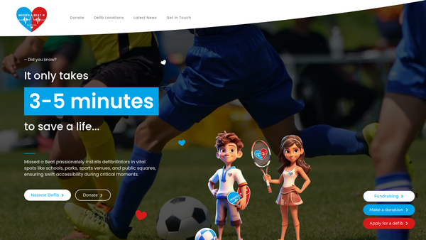 Screenshot of the Missedabeat website