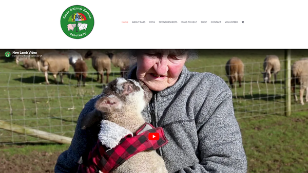 Screenshot of the Farm Animal Rescue Sanctuary website