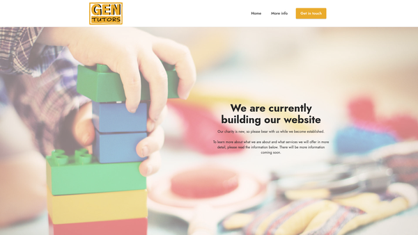Screenshot of the Gentutors website
