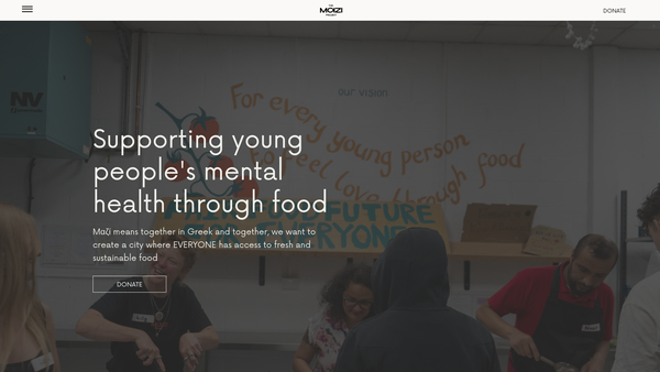 Screenshot of the The Mazi Project website