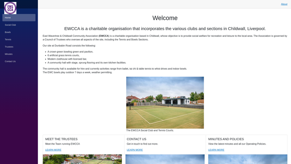 Screenshot of the East Wavertree And Childwall Community Association website