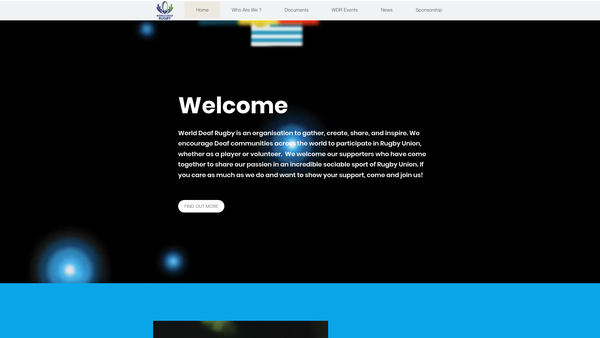 Screenshot of the World Deaf Rugby website