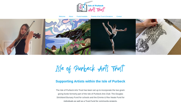 Screenshot of the Isle Of Purbeck Arts Trust website