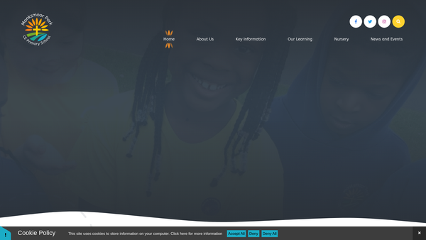 Screenshot of the Monksmoor Park CE Primary PTA website