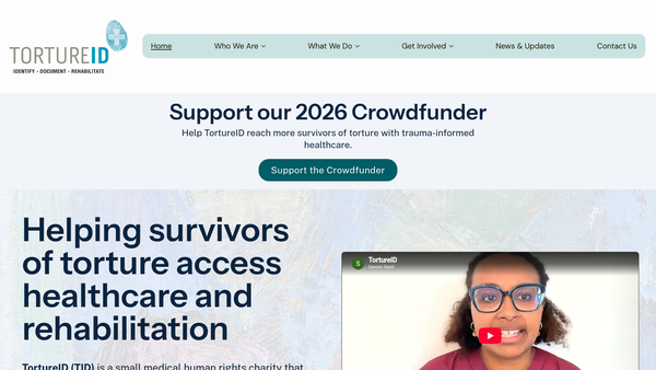 Screenshot of the Tortureid website