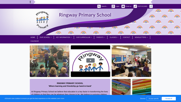 Screenshot of the Ringway Primary Trust website