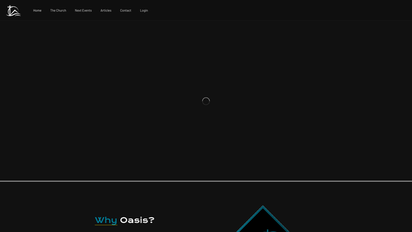 Screenshot of the Oasis House Church website