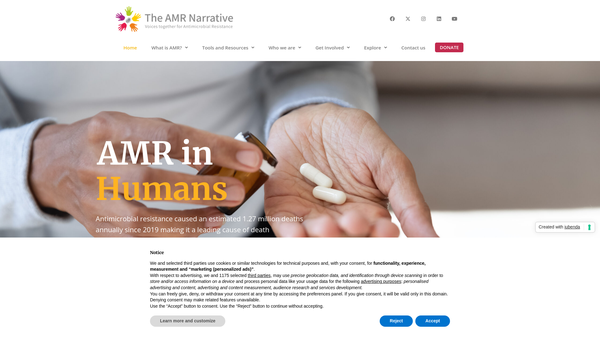 Screenshot of the The Amr Narrative website
