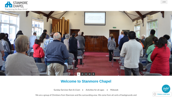 Screenshot of the Stanmore Chapel website