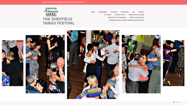 Screenshot of the Sheffield Tango Festival website