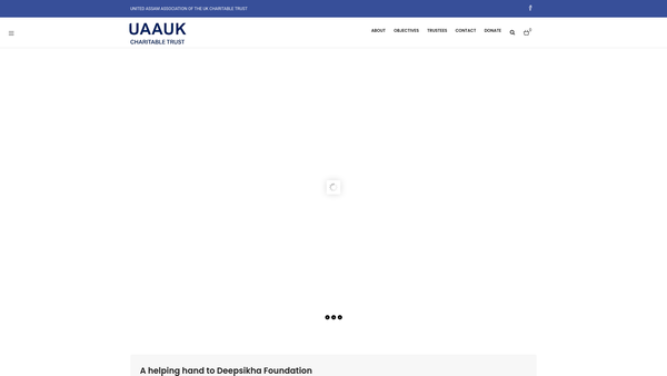 Screenshot of the United Assam Association Of The UK Charitable Trust website