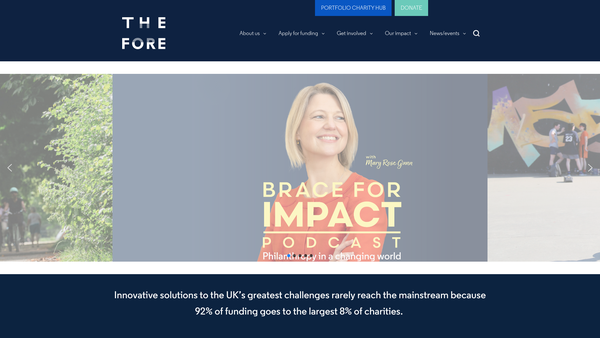 Screenshot of the The Fore website