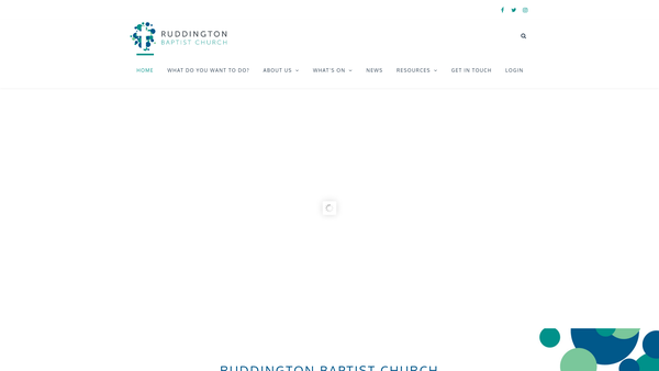 Screenshot of the Ruddington Baptist Church website
