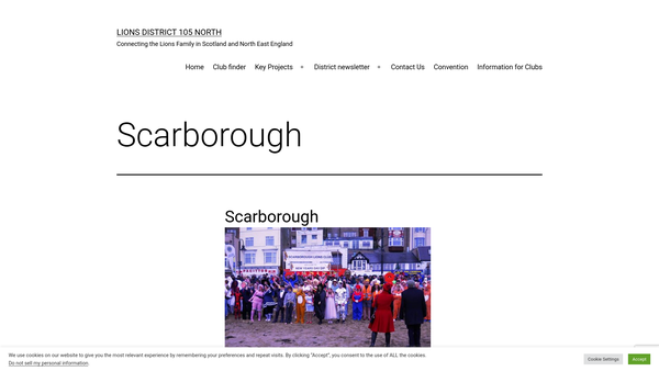 Screenshot of the Scarborough Lions Club (CIO) website