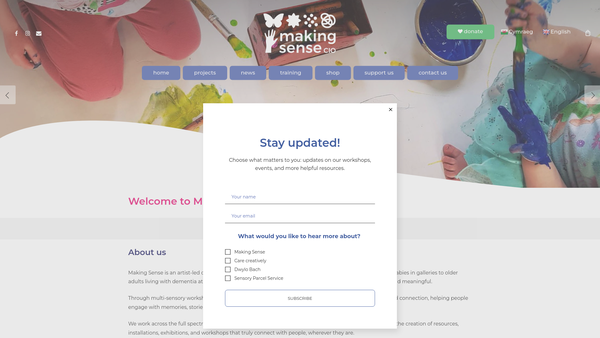 Screenshot of the Making Sense CIO website
