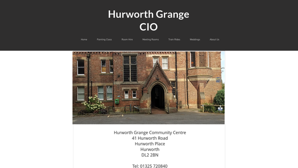 Screenshot of the Hurworth Grange CIO website