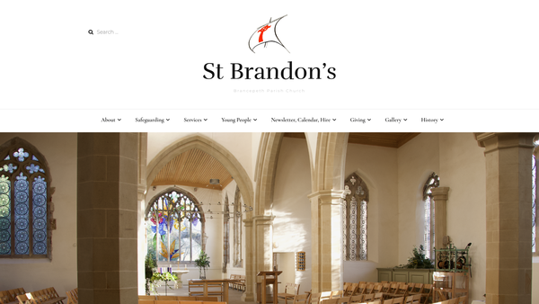 Screenshot of the The Parochial Church Council Of The Ecclesiastical Parish Of St Brandon, Brancepeth website