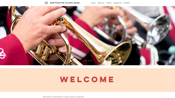 Screenshot of the Bretforton Silver Band website
