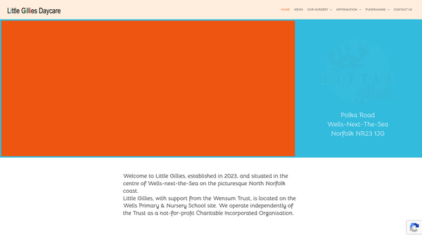Screenshot of the Little Gillies website