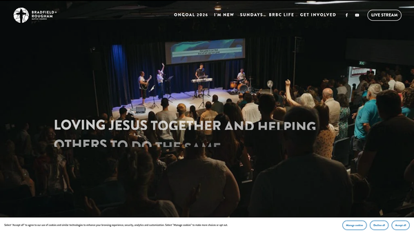 Screenshot of the Bradfield And Rougham Baptist Church website