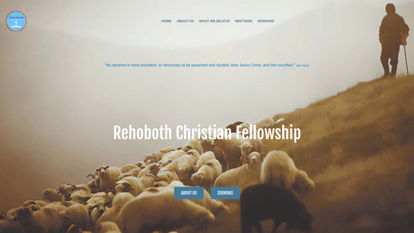 Screenshot of the Rehoboth Christian Fellowship website