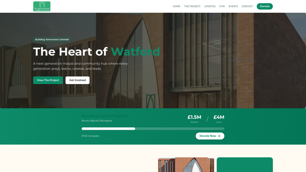 Screenshot of the Mau website