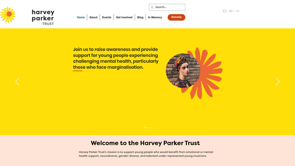 Screenshot of the Harvey Parker Trust website