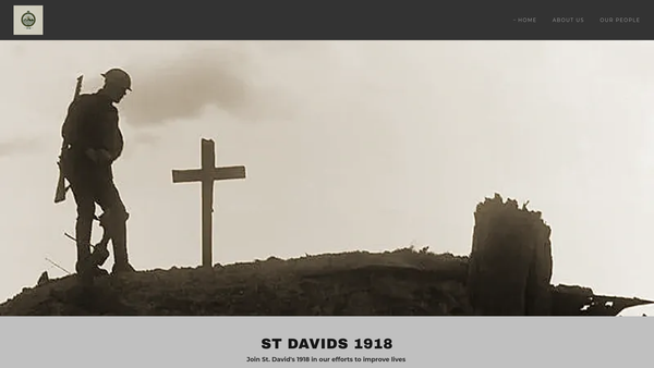Screenshot of the St David's (1918) Charitable Trust website