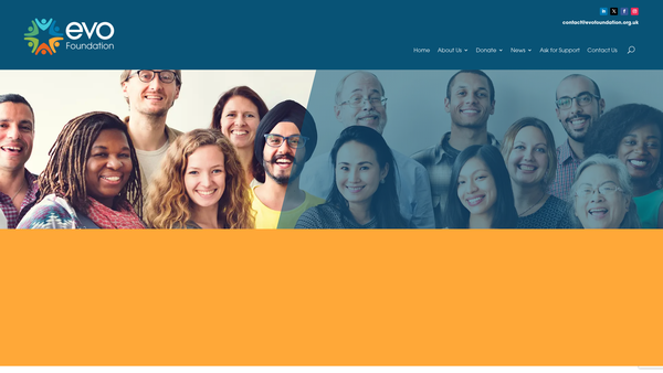 Screenshot of the Evo Foundation website
