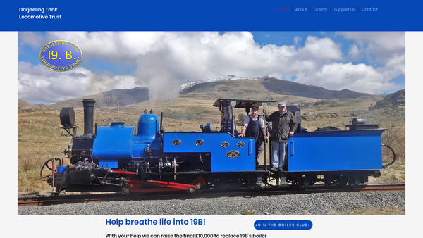 Screenshot of the The Darjeeling Tank Locomotive Trust website