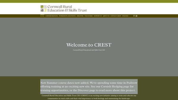 Screenshot of the Cornwall Rural Education And Skills Trust CIO website