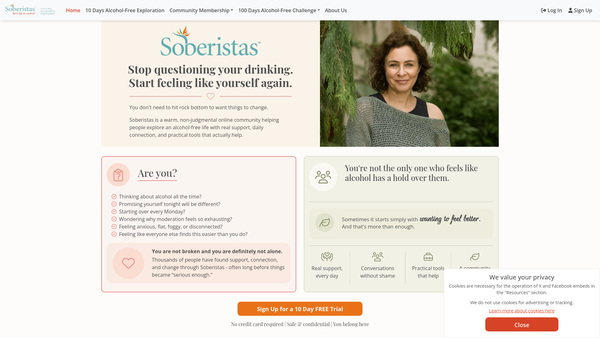 Screenshot of the Soberistas CIO website