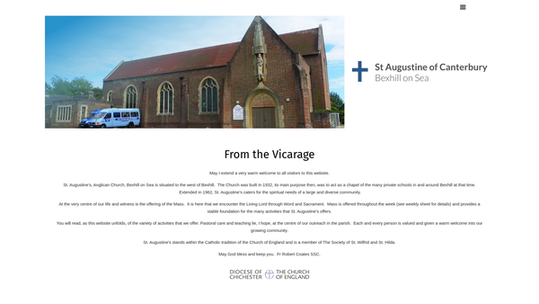Screenshot of the The Parochial Church Council Of St Augustines Of Canterbury And Bexhill On Sea website