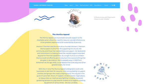 Screenshot of the Monica Appeal website