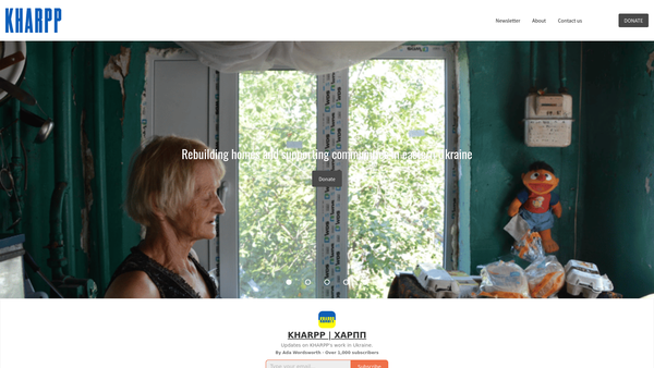 Screenshot of the Kharpp Ltd website