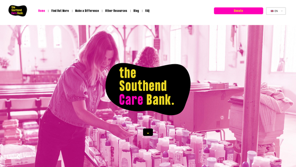 Screenshot of the The Southend Care Bank website