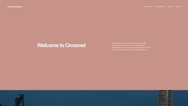 Screenshot of the Crossnet Trust website