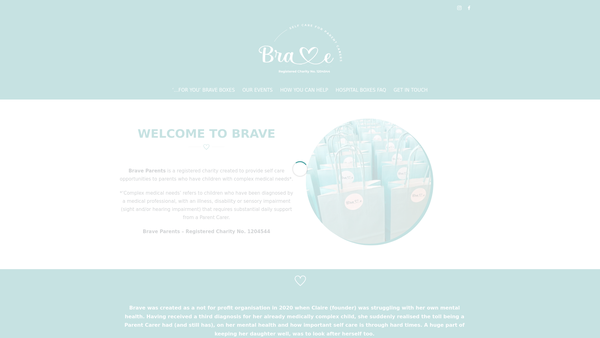 Screenshot of the Brave Parents website