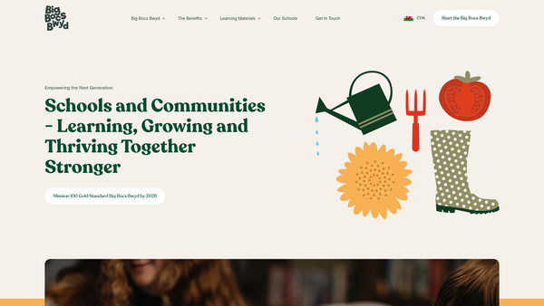 Screenshot of the Bwyd Bob Amser website