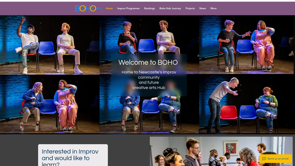 Screenshot of the Boho Arts Limited website